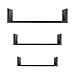 Danya B. Laminated MDF Floating “U” Shaped Wall Decor Shelves (Set of 3) (Walnut)