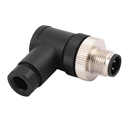 Elecbee M12 Cable Connector Screw-Joint Termination Right Angle Non-Shield (4 Pin Male A-Code) at Amazon