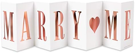 Rose Gold Foil Marriage Proposal Concertina Card - Marry Me Card - by Coulson Macleod