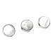 Jili Online 3 Pieces Chrome Plated White Shell Inlays Trumpet Finger Buttons Brass Instrument Accessories