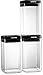 Gourmia GEC9785 Airtight Food Storage Containers, 3 Pack, 2.3 Liter – Stackable, Easy Lock Clear Organizers with Airtight Lids - Preserves and Keeps Dry Goods Fresh and Dry – Space Saving, BPA Free