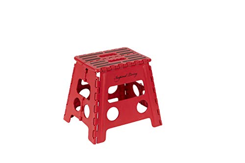 Inspired Living Step Heavy Duty folding-stools, 13" High, RED
