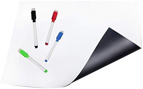 Ambility Magnetic Soft Whiteboard Set Fridge Magnets Message Board with Magntic Pen