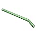 GINOVO 180mm * 8mm Reusable Bent Glass Drinking Straws, Set of 6 with 2 Cleaning Brushes, Multi Color - Green, Orange, Purple, Pink, Grey, Blue
