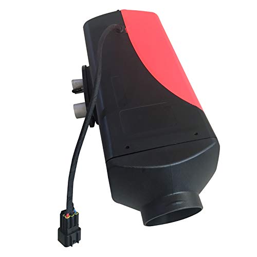 TABODD New 12V Air Diesel Fuel Heater 5KW Vehicle Heater Digital Switch Silencer 5000W for Trucks Boats Bus Car Motor-Homes Red