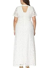 Erosebridal - Vestido de graduación formal para mujer, encaje, talla grande