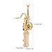 Zerone Instrument Brooch Pins, Gold Plating Copper Bassoon Musical Instrument Bassoon Brooch Pin with Gift Box