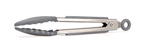 Tovolo Mini Silicone Tongs - Charcoal