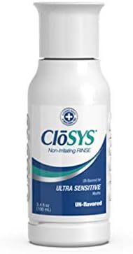 CloSYS Ultra Sensitive Mouthwash, 3.4 Fl Oz (48 Count) Travel Size, Unflavored, Alcohol Free, pH Balanced, Helps Soothe Mouth Sensitivity, Kills Germs that Cause Bad Breath