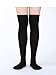 SATINIOR Women Knee Socks High Socks High Thigh Stockings for Cosplay, Halloween, Party, Daily Wear, One Size (Black), approx. 50 cm/ 19.7 inches