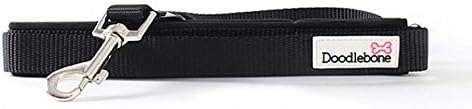 Doodlebone Dog & Puppy Leads - 10 Bold Colours / 3 Sizes (Medium, Black)