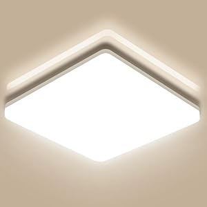 Oeegoo Led-plafondlamp, 18 W, IP44 waterdicht, 1800 lumen, plafondlamp voor badkamer, slaapkamer, woonkamer, kinderkamer…