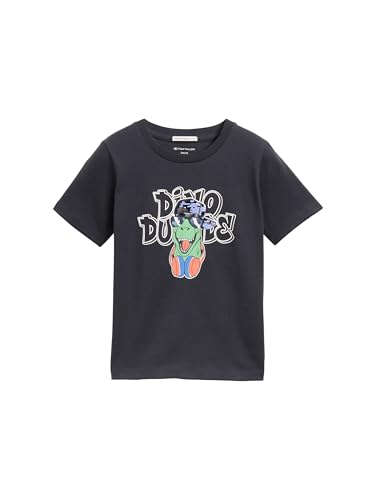 TOM TAILOR 1045355 T-Shirt, 29476-coal Grey, 128/134 Bambini e Ragazzi