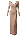 TWINTH Womens Long Sleeve Side Shirring Waist Maxi and Midi Dress