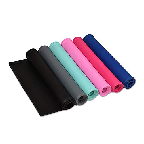 EIOKIT Dog Food Mat, Silicone Waterproof Dog Cat Food Tray, Non Slip Pet Bowl Mats Placemat, Size (24"x16") 0.6" Raised Edge Made from FDA Food-Grade Silicone