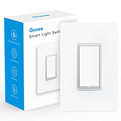Govee Smart Light Switch, 2.4GHz Single Pole WiFi Light Switch with