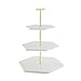 3 Tier Hexagonal Dessert Cake Stand (T-Shaped Handle - Gold)