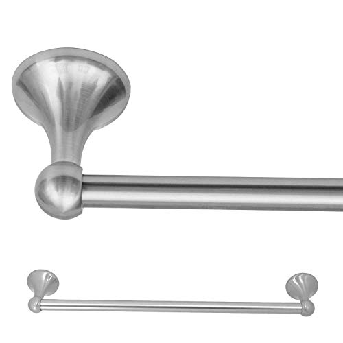 AVIANO 4 Piece Contemporary Bathroom Hardware Accessories Set With 24" Towel Bar (Chrome Finish)