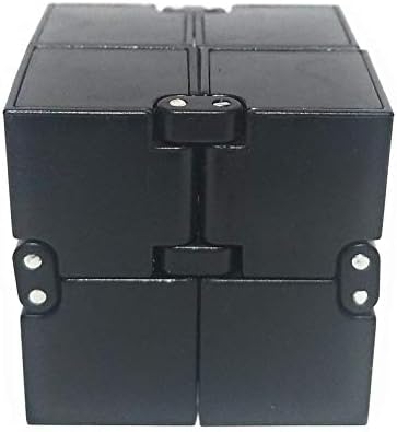 TC Phoenix Black Infinity Cube, Fidget Block, Sensory Tool for Adults and Kids, Best for Stress and Anxiety Relief, Helps with ADD and ADHD, Cool Mini Gadget Forever Lasting Fun