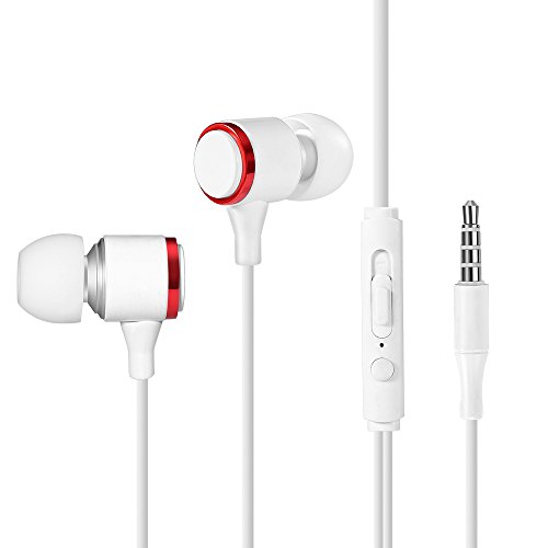AICHOC Wired Headset In-ear Headphones Earbuds with Microphone Bass Stereo Earbuds Headphones