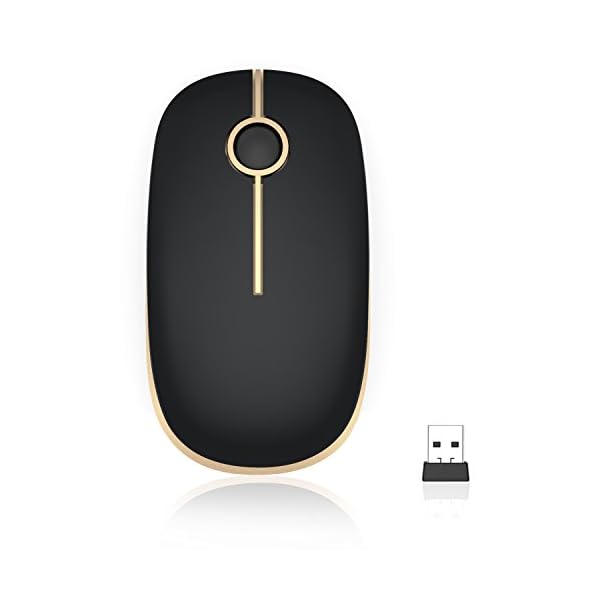Wireless-Mouse-Jelly-Comb-MS001-24G-Computer-Mice-with-Nano-Receiver-for-PCDesktopLaptop-with-USB-ports-and-WindowsMacLinux-Silent-Smooth-Basic-Design-Black-and-Gold Wireless Mouse, Jelly Comb MS001 2.4G Computer Mice with Nano Receiver for PC/Desktop/Laptop (with USB ports) and…