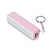 Eforshop2018 Portable Pink Perfume Universal 2600mAh USB Port Battery Charger External Emergency Power Bank with Key Ring for iPhone4 4s 5 Blackberry Samsung iPod Smart Phone (Sent from US by 1st Class Mail: 2 to 5 business days)