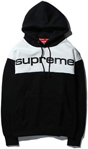 Supreme black and white hoodie Outlet