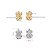 YAVIS [Update] Earring Lifters, 3 Pairs of Adjustable Hypoallergenic Earring Backs Lifts Support for Women Ear Lobe Support Patches (Gold Plated, Silver Plated, Rose Gold - Flower Style)