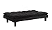 DHP Allegra Pillow-Top Cushion Futon Couch with Upholstered Microfiber - Black