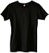 Hanes Women`s Relaxed Fit Jersey ComfortSoftÂ Crewneck T-Shirt, L-Black