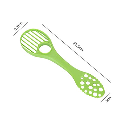 QingFan 5 in 1 Fruit Slicer Shea Corer Butter Fruit Peeler Cutter Pulp Separator Plast Avocado Separator Green