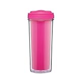 VISTA - Double Wall Acrylic Tumbler - Customizable Removable Insert - 15oz. Capacity - Fuchsia
