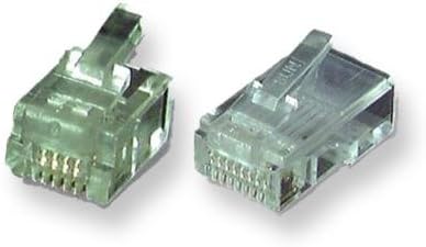 Neklan 1010093 RJ11 Contacts for Round UTP Cable Pack of 10