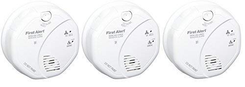 First Alert SCO5CN Combination Smoke and Carbon Monoxide Alarm, Battery Operated-3 Pack, Pack of 3