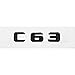 Ricoy 3D C63 Emblem,Matt Black Rear Letters Emblem Badge Sticker Logo For Mercedes-Benz C C180 C200 C230 C300 GLC AMG