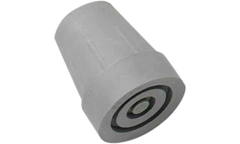 Merriway® BH01778 Heavy Duty Rubber Walking Frame Crutch Ferrule Tips, 25mm (1 inch) - Grey, Pack of 5