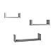 Danya B. Laminated MDF Floating “U” Shaped Wall Decor Shelves (Set of 3) (Gray)
