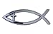 Christian Fish with Cross Premium Chrome Emblem 