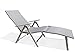 Kozyard Cozy Aluminum Beach Yard Pool Folding Reclining Adjustable Chaise Lounge Chair (1 Pack, Gray)
