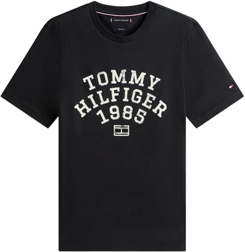 Herren T-Shirt Kurzarm Archive mit großem Logo, Schwarz (Black), S