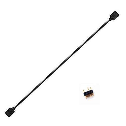 NMD&LR Computer Motherboard Extension Cable, RGB Interface Extension Cable, 12V RGB 4-PIN / 5V ARGB 3-PIN 1-4/1-5 Connector Hub (5V-3PIN)