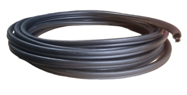 UPVC Rubber Window and Door Seal, Draught proofing excluder, 12 Meters, Black.