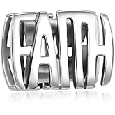 Faith Charms 925 Sterling Silver Beads fit Pandora Bracelets Necklace for Women