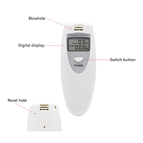 Xumeili Portable MINI Digital LCD Digital Alcohol Breath Tester Analyzer Breathalyzer - Thumbnail 2