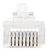 ITBEBE 50 Pieces RJ45 Cat6 Pass Through Connectors - Gold Plated Transparent Passthrough Ethernet Insert Crimp Connector UTP Network Plug for 24 AWG Cables