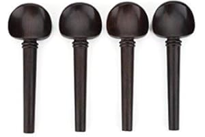 DILWE Ebony Wood Cello Tuning Pegs, 4pcs for 4/4 Cello Musical Instruments Accessories