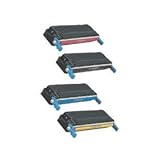 Set Of 4 Compatible Toner Cartridges: One Each Of C9730A Black, C9731A Cyan, C9732A Yellow and C9733A Magenta - For Use With HP Color LaserJet 5500 and 5550 Series Printers