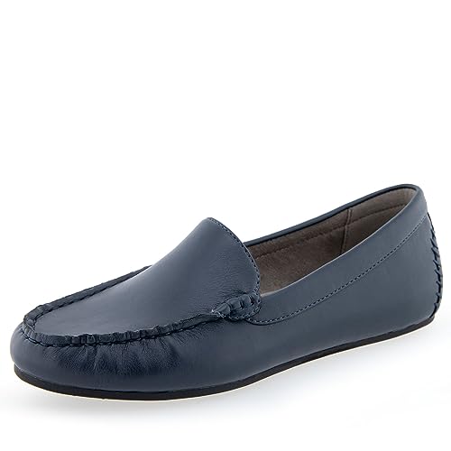 Aerosoles Womens Over Drive Driving Style Loafer, Navy Pu, 5 US