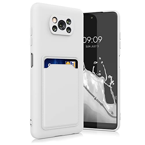 kwmobile Case Compatible with Xiaomi Poco X3 NFC/Poco X3 Pro Soft TPU  Phone Cover with Credit Card Holder Sl