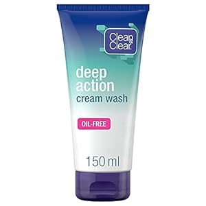 Clean-Clear-2201275-Deep-Action-Oil-Free-Cream-Wash-150ml Clean & Clear 2201275 Deep Action Oil-Free Cream Wash, 150ml